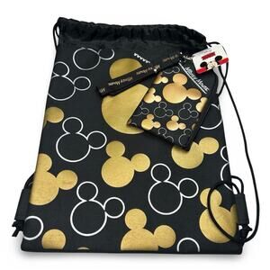 Disney Mickey Mouse Drawstring Backpack Set Vacation Travel Disneyland Resort